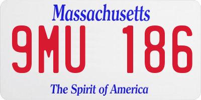 MA license plate 9MU186