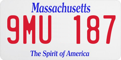MA license plate 9MU187
