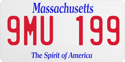 MA license plate 9MU199