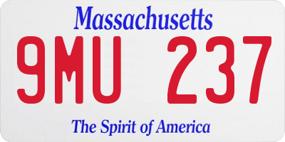 MA license plate 9MU237