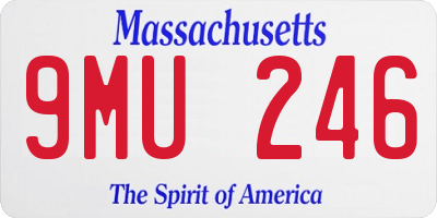 MA license plate 9MU246