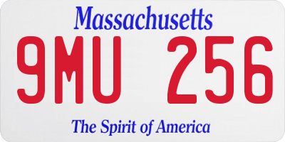 MA license plate 9MU256