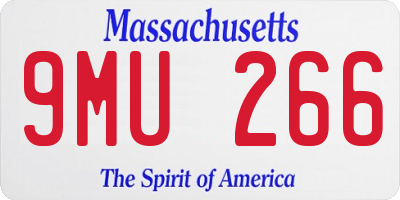MA license plate 9MU266