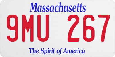MA license plate 9MU267