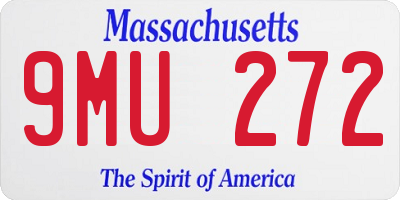 MA license plate 9MU272