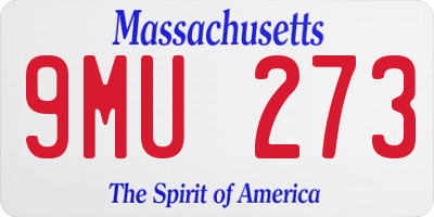MA license plate 9MU273