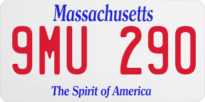 MA license plate 9MU290