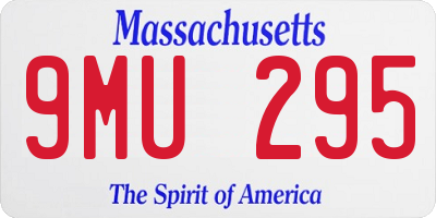 MA license plate 9MU295