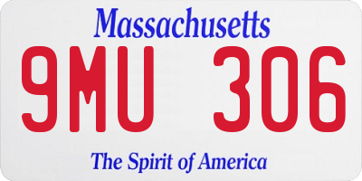 MA license plate 9MU306