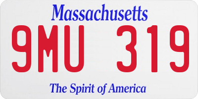 MA license plate 9MU319