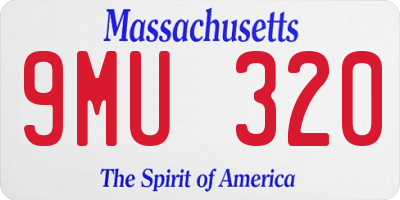 MA license plate 9MU320