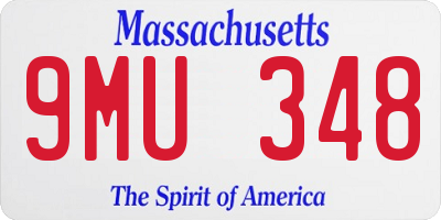 MA license plate 9MU348