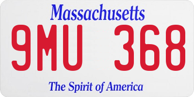 MA license plate 9MU368