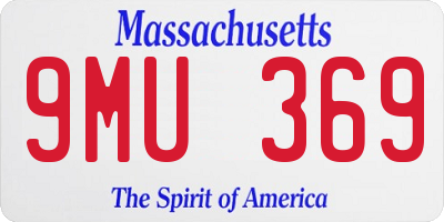 MA license plate 9MU369
