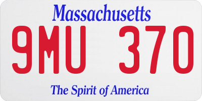 MA license plate 9MU370