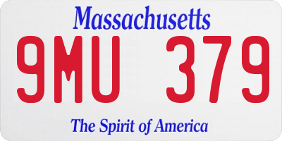 MA license plate 9MU379