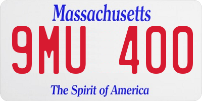 MA license plate 9MU400