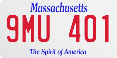 MA license plate 9MU401