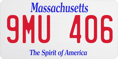 MA license plate 9MU406