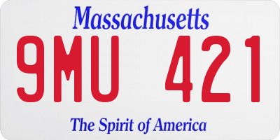 MA license plate 9MU421
