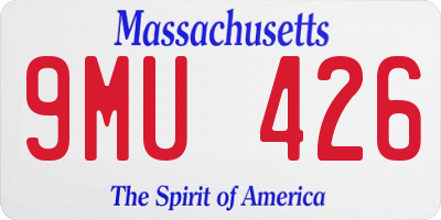 MA license plate 9MU426