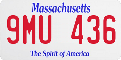 MA license plate 9MU436