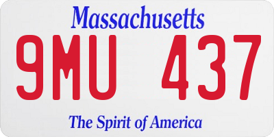 MA license plate 9MU437