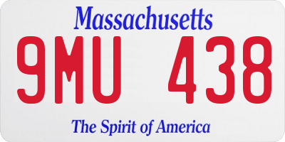 MA license plate 9MU438