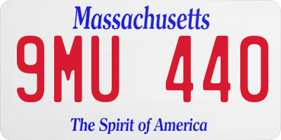 MA license plate 9MU440
