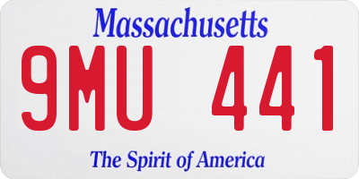 MA license plate 9MU441
