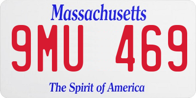 MA license plate 9MU469