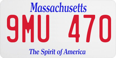 MA license plate 9MU470