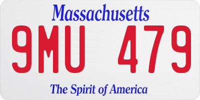 MA license plate 9MU479