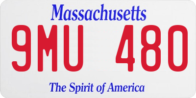 MA license plate 9MU480