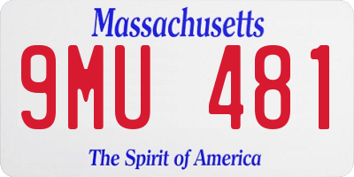MA license plate 9MU481