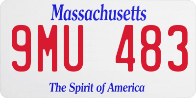 MA license plate 9MU483