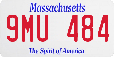 MA license plate 9MU484