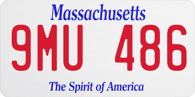 MA license plate 9MU486