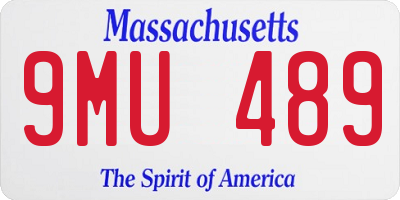 MA license plate 9MU489