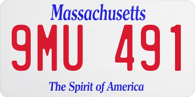 MA license plate 9MU491