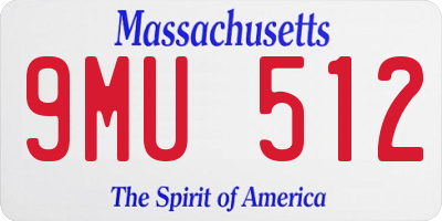 MA license plate 9MU512