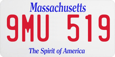 MA license plate 9MU519