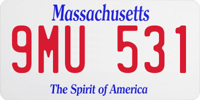 MA license plate 9MU531