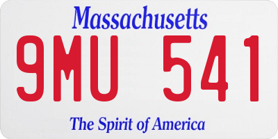MA license plate 9MU541