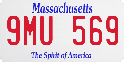 MA license plate 9MU569