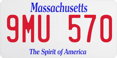 MA license plate 9MU570