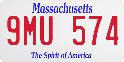 MA license plate 9MU574