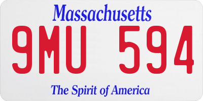 MA license plate 9MU594