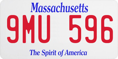MA license plate 9MU596