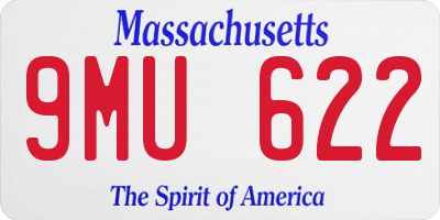 MA license plate 9MU622